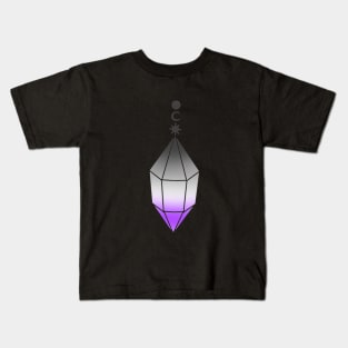 Ace Pride Crystal Pendant Kids T-Shirt
